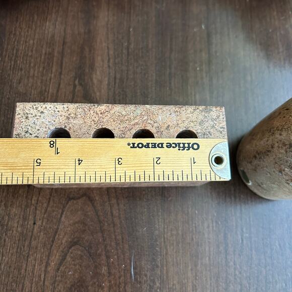 WATERSTONE Travertine Marble Stone Bathroom Set Soap Dispenser toothbrush holder - Picture 15 of 16